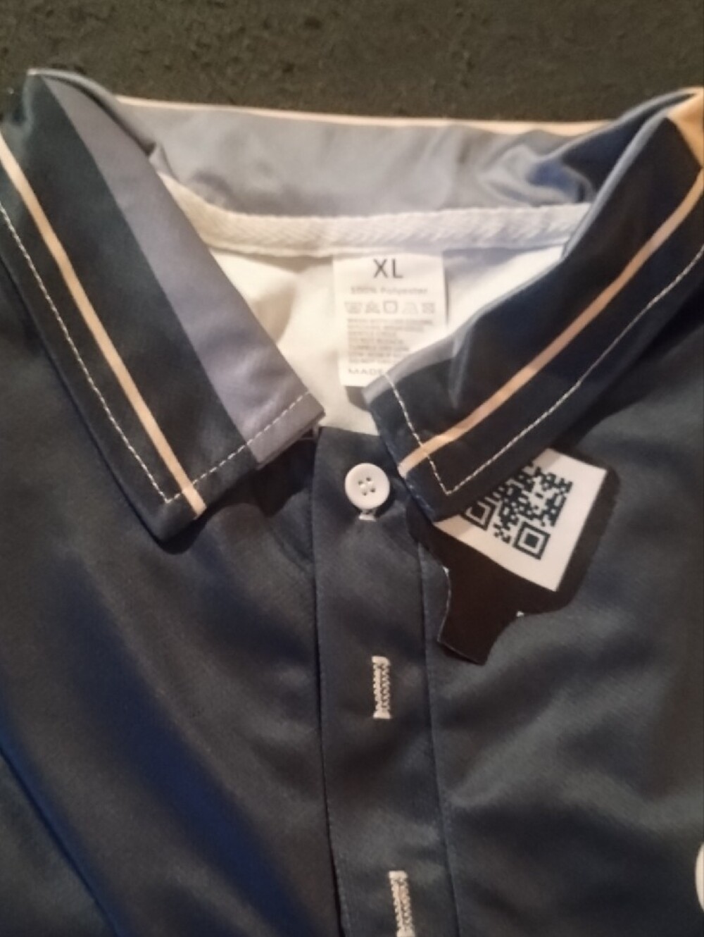 Calvin Klein Polo Shirts in Aqua and Navy Blue - Set of 2 - Picture 3 of 6